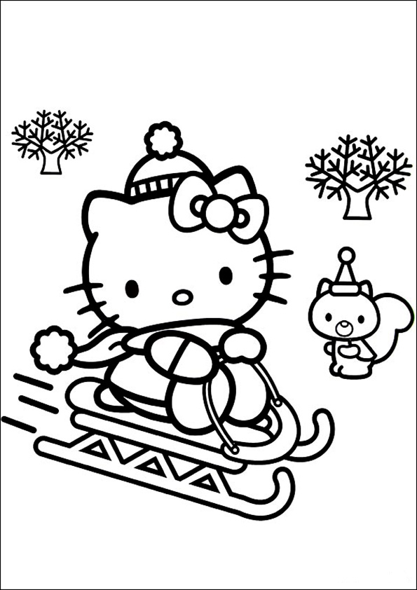 Ausmalbilder Weihnachten Hello kitty-9
