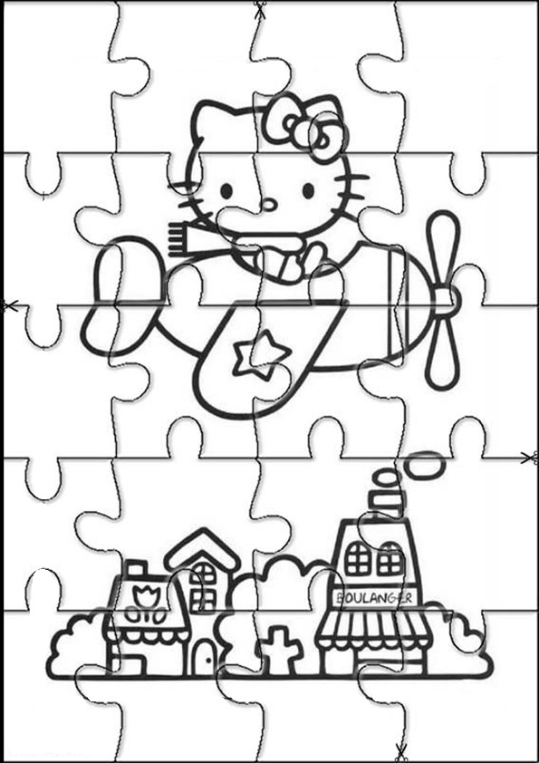 ausmalbilder puzzlespiele hello kitty-2